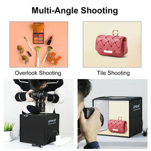 PULUZ Photo Studio Light Box Photography Light Softbox Adjustable Lamp Temperature Photo Shoot Tent Kits 6/12 Colors Backdrops