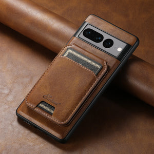 Luxury PU Leather Business Wallet Phone Case For Google Pixel 8 7 6 Pro 6A 7A  8A Magnetic Wireless Charging Card Holder Cover