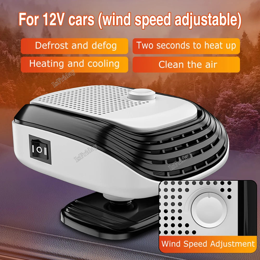 Car Defroster Windshield Heater 12V/24V 2 In 1 Heating/Cooling Fan For Auto Window Demister With Fast Heating For Truck RV SUV