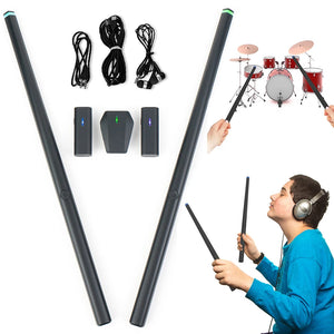 Somatosensory Drum Kit Portable Electronic Air Drumsticks Professional Electronic Drumsticks for Beginners Kids Adults