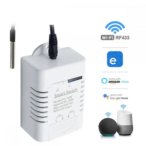 TUYA WiFi Smart Temperature Switch TYTE-16A 3000W Intelligent Thermostat With Energy Consumption Monitor Compatible With Alexa