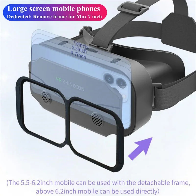 G13 IMAX Giant Screen Virtual Reality 3D Glasses Google Cardboard Box VR Helmet for 4.7-7&quot; Phone,Support Game Controller Player