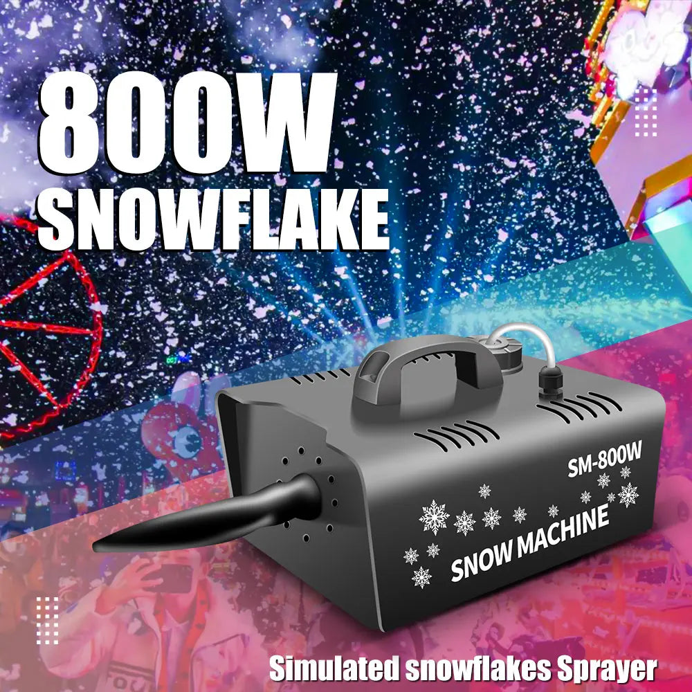 800W Snowflake Machine Simulated Snowflake Sprayer With DMX 512 Performance Stage Effects  For Party Wedding Performance