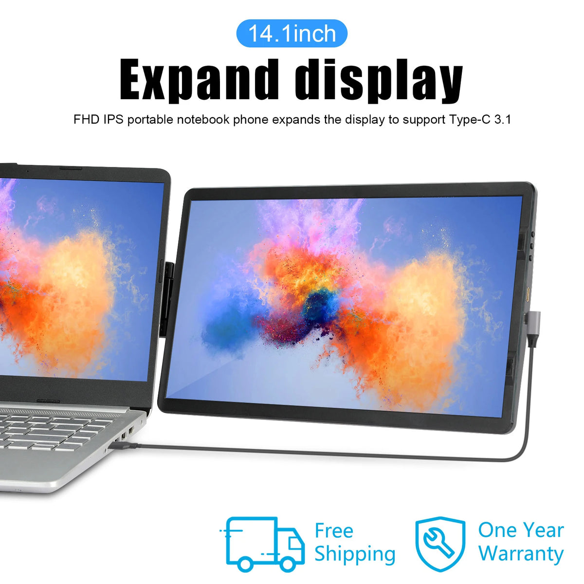 14 6 Inch LCD Laptop Monitor Foldable Screen For Conference Office Type C Computer Phone Switch PS4/5 Gaming Monitor Panel