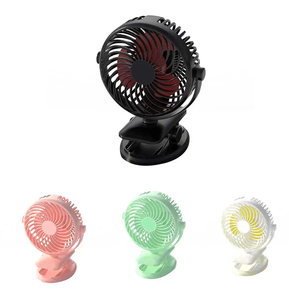 Portable Handheld Spray Fan 3 Speeds USB Rechargeable Cooling  Mini Fan Clip On Desk For Home Office School - Stereotech