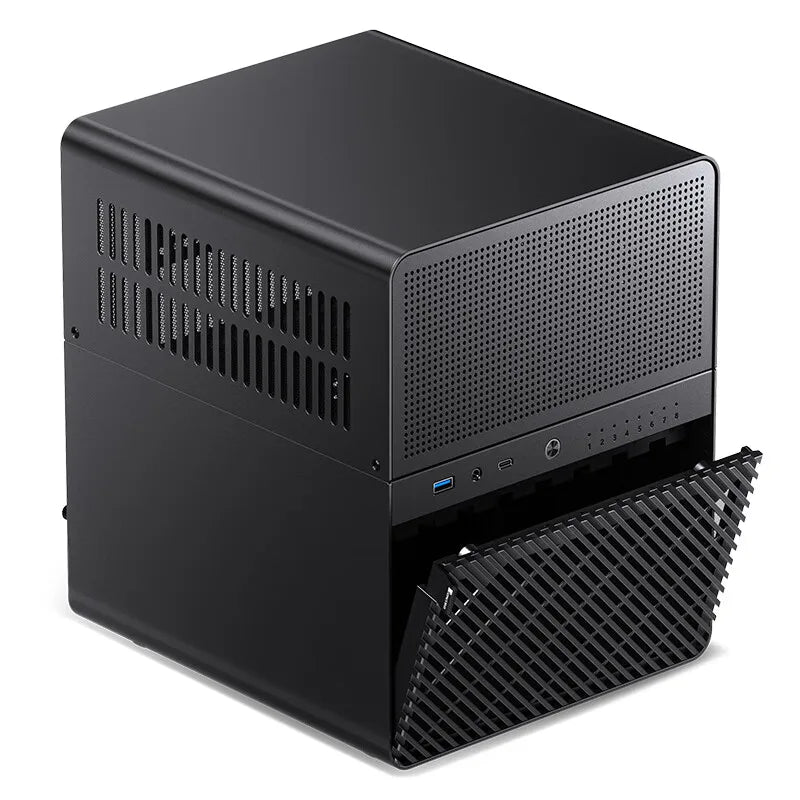 JONSBO N3 NAS Mini Case All-In-One Aluminum ITX Chassis 8Hard Disk Support 130mm CPU Cooler 250mm Graphics Card With 100mm*2 Fan