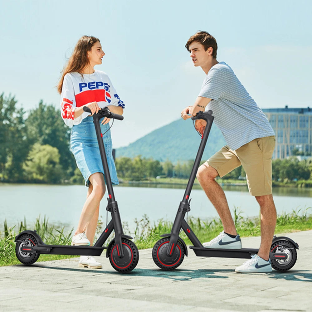 Electric Scooter for Adults Teens 350W,18MPH,Range 20Miles,8.5&#39;&#39; Explosion-proof Tires,Dual Brake System Foldable E-scooter