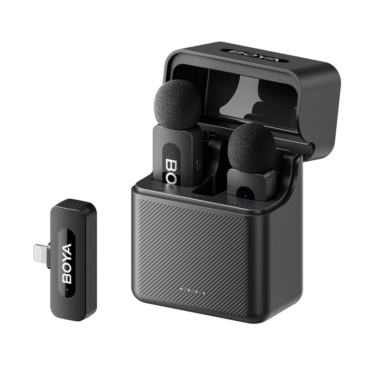 BOYA BY-V3  Wireless Lavalier Lapel Mini Microphone for iPhone Android Smartphone PC Computer Live Streaming Youtube Recording