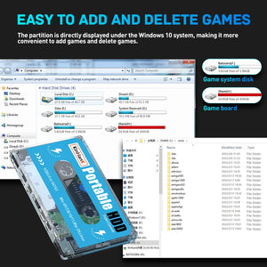 Super Console Batocera 500G External Hard Drive Disks Built-in 110000 Retro Games For PS2/PS1/PSP/SS HDD For PC Laptop Computer