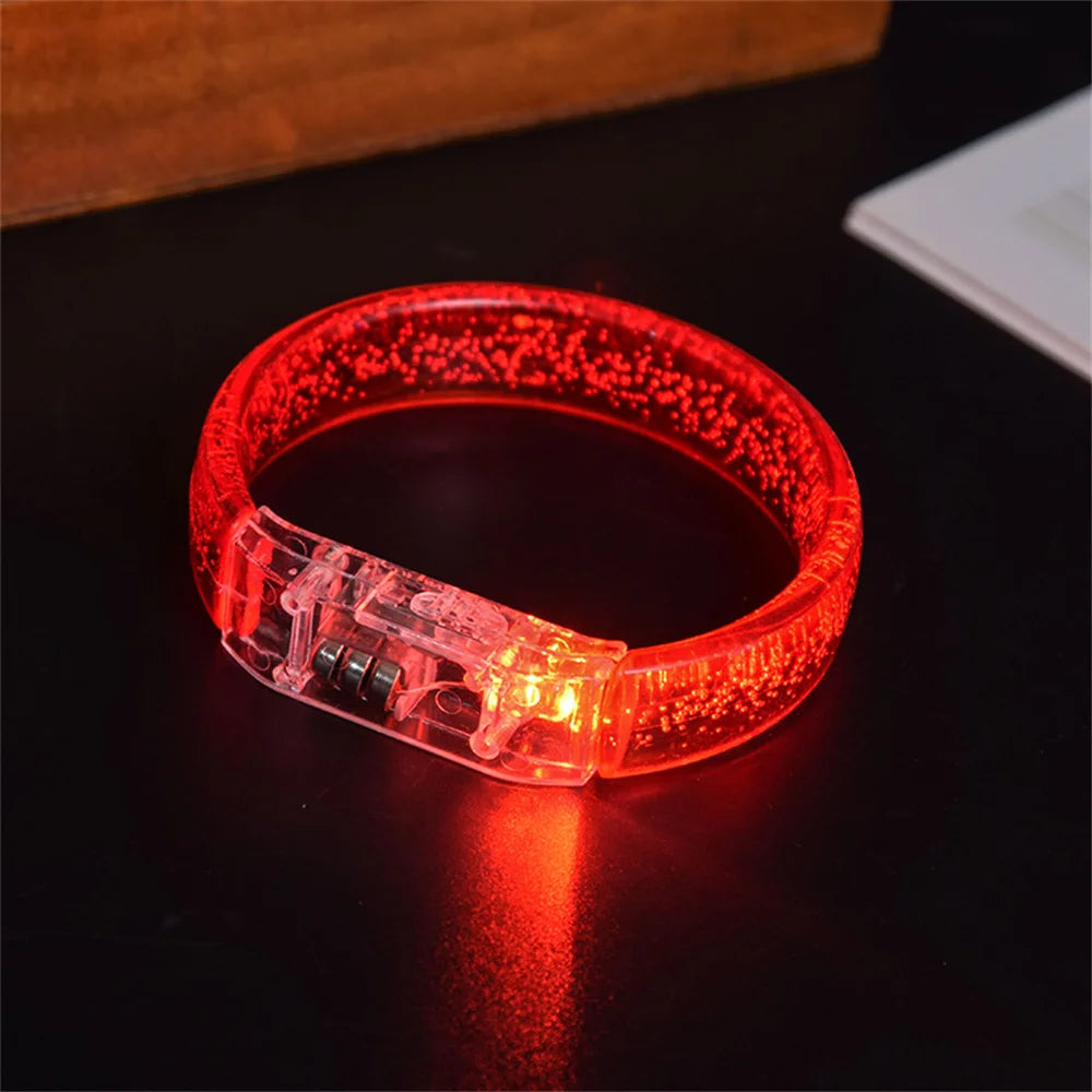 Night LED Battery Light-emitting Bracelet Entertainment Cheering Props Running Luminous Bracelet Bar Party Luminous Props