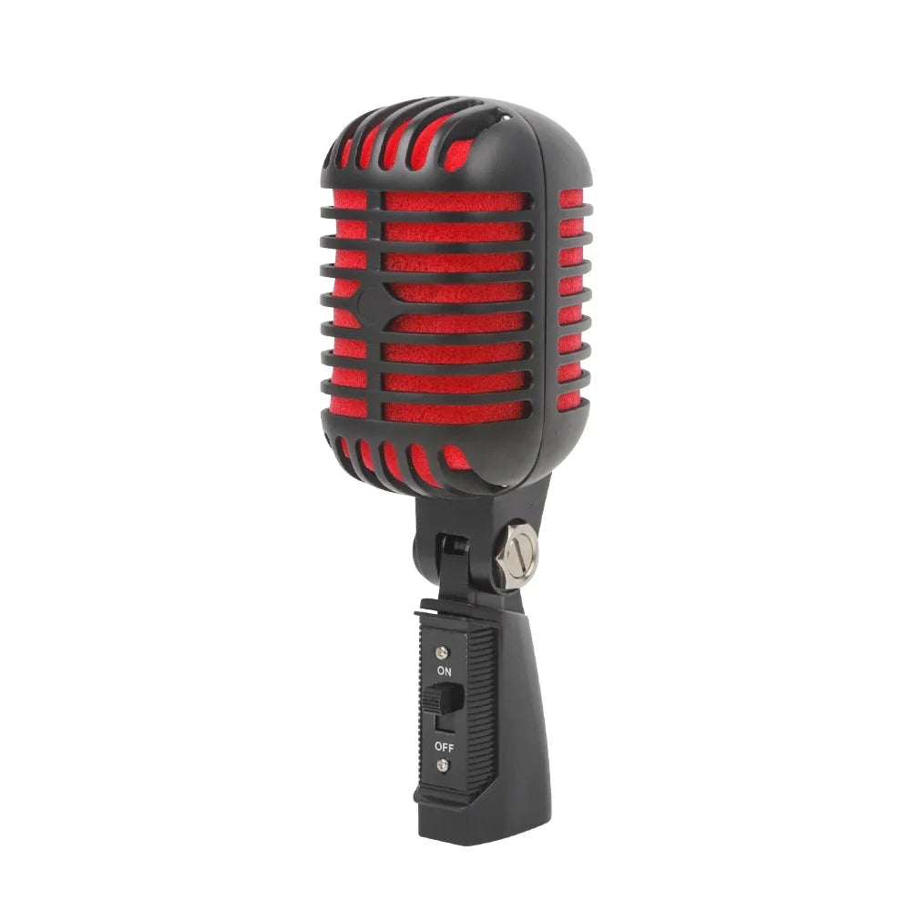 Dynamic Microphone Vintage Portable Bar Stage Performance KTV Karaokes Speech Mic Home Electric Accessories Singer - Stereotech