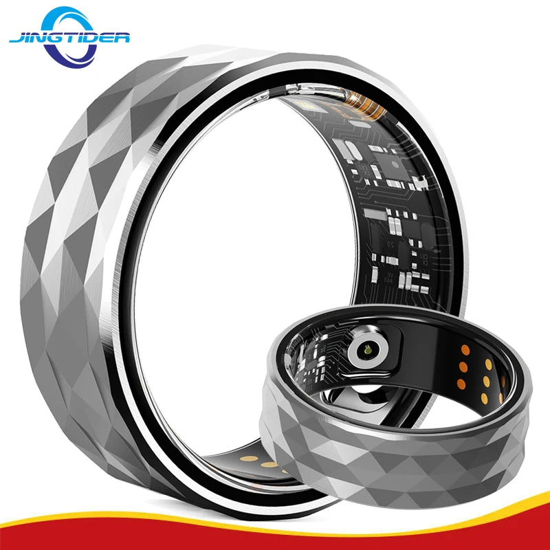 R12M Smart Ring Men Women For Android IOS Fitness Tracker Health Finger Ring Blood Oxygen Monitor IP68 Waterproof Fashion Ring