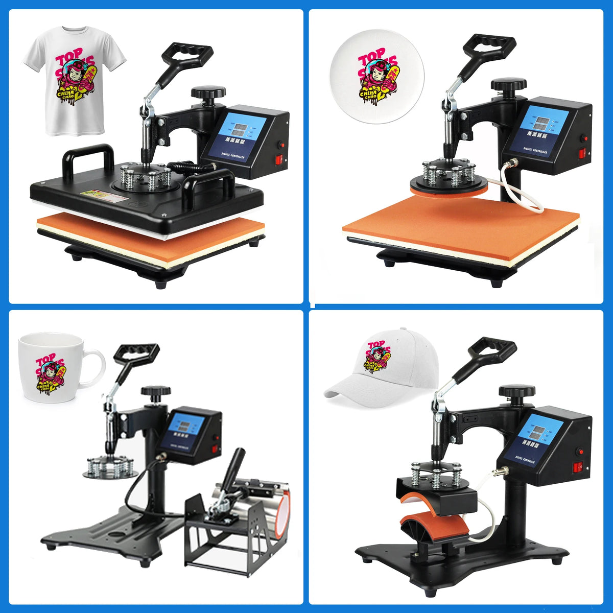 15 In 1 Combo Muntifunctional Sublimation Heat Press Machine Tshirt Heat Transfer Printer For Mug/Cap/football/bottle/pen/shoes - Stereotech