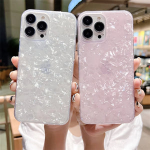 Colorful Dream Shell Texture Phone Case For iPhone 14 13 12 11 Pro Max X XR XS 7 8 14 Plus Shockproof Bumber Soft IMD Back Cover