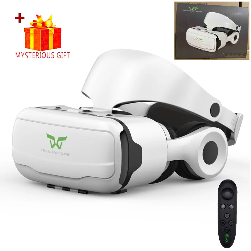 Top VR Glasses Headset 3D Virtual Reality Device Helmet Viar Goggle Lenses For Smartphone Smart Cell Phone Realidade Viewer