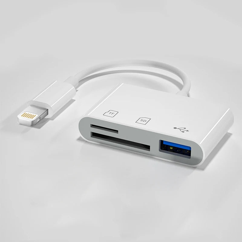 KUTOU 3 In 1 Adapter TF CF SD Memory Flash Card Reader  USB Type C OTG Writer for iPhone for iPad Macbook Huawei Samsung Xiaomi