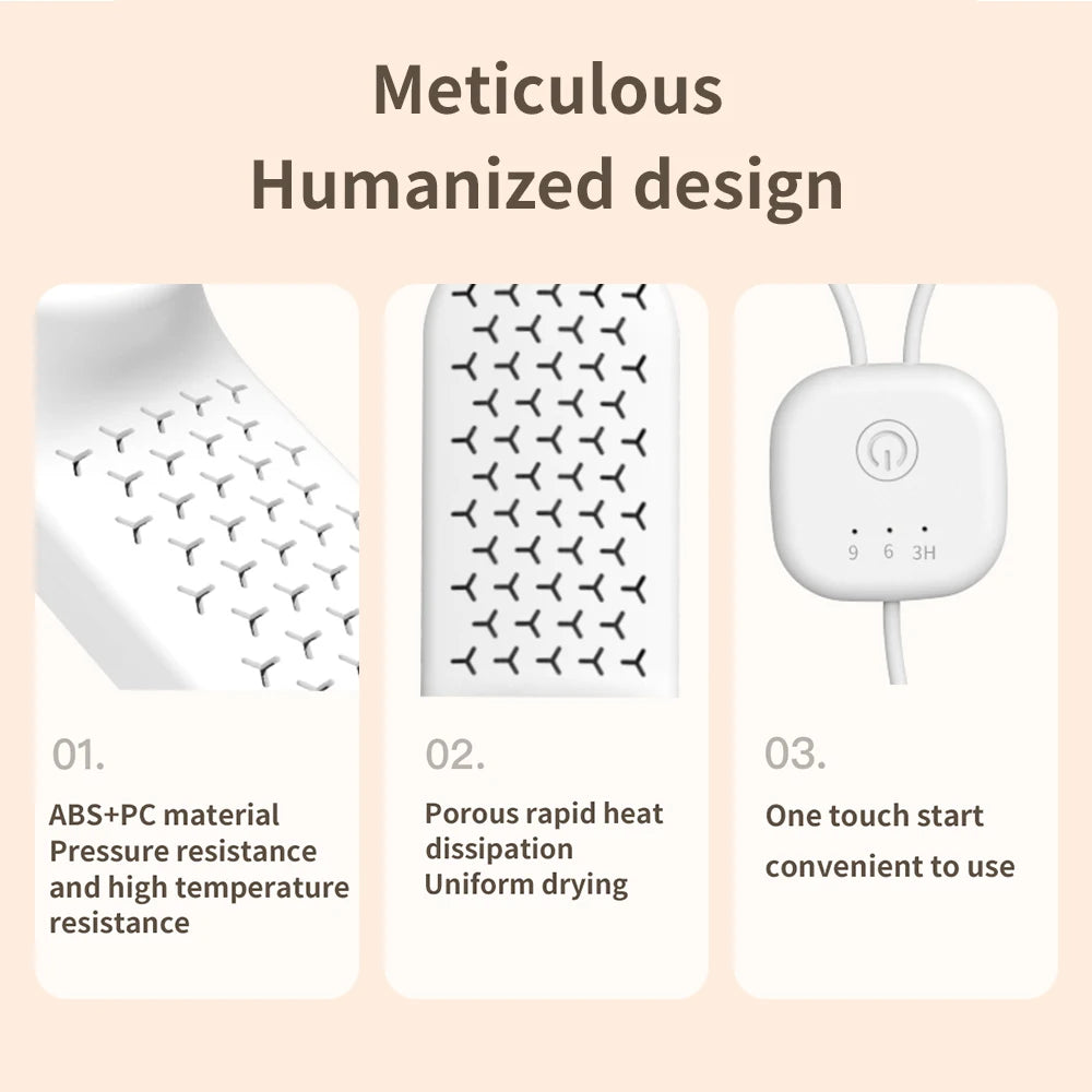 Shoe Dryer Warm Air Mute Timing Temperature Dry Deodorization Sterilization Dehumidifier Waterproof Portable Shoe Heater Winter