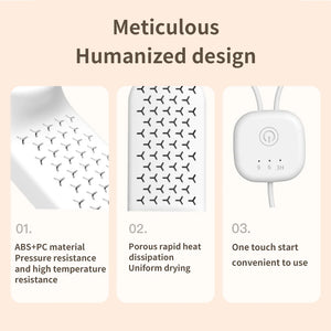 Shoe Dryer Warm Air Mute Timing Temperature Dry Deodorization Sterilization Dehumidifier Waterproof Portable Shoe Heater Winter