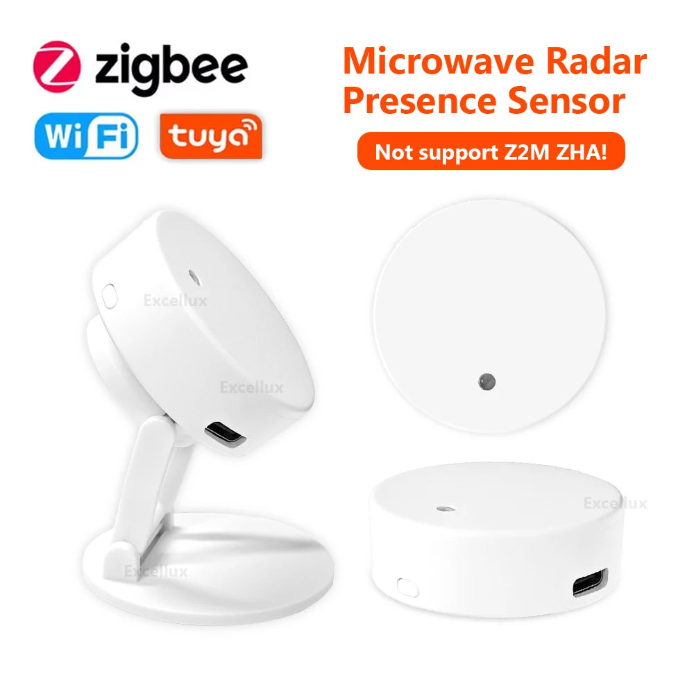 Tuya WiFi Zigbee Human Presence Detector,Luminance/Distance Detection,Mmwave Radar Motion Sensor Tuya Smart Life Home Automation