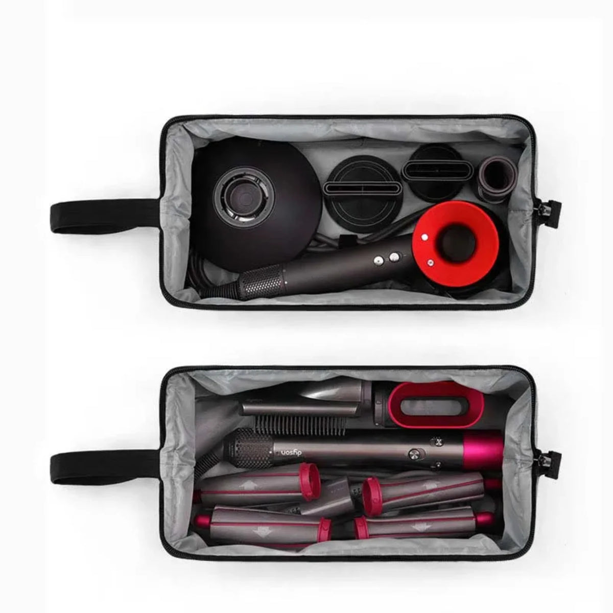 Portable Dustproof Hair Dryer, Curler, and Straightener Case for Travel Protection and Organization