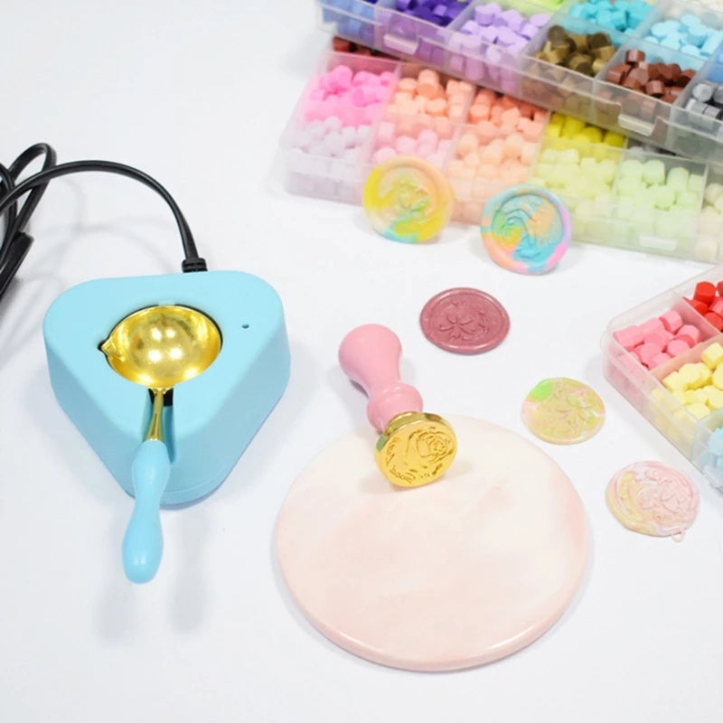 Mini Electric Sealing Wax Furnace Wax Melts Warmer Stove Pot Sealing Wax Sticks