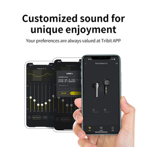 Tribit FlyBuds C2 Wireless Bluetooth Earphones 4 Mics Call Noise Canceling Crystal-Clear Calls Earbuds 32H Playtime Headphones