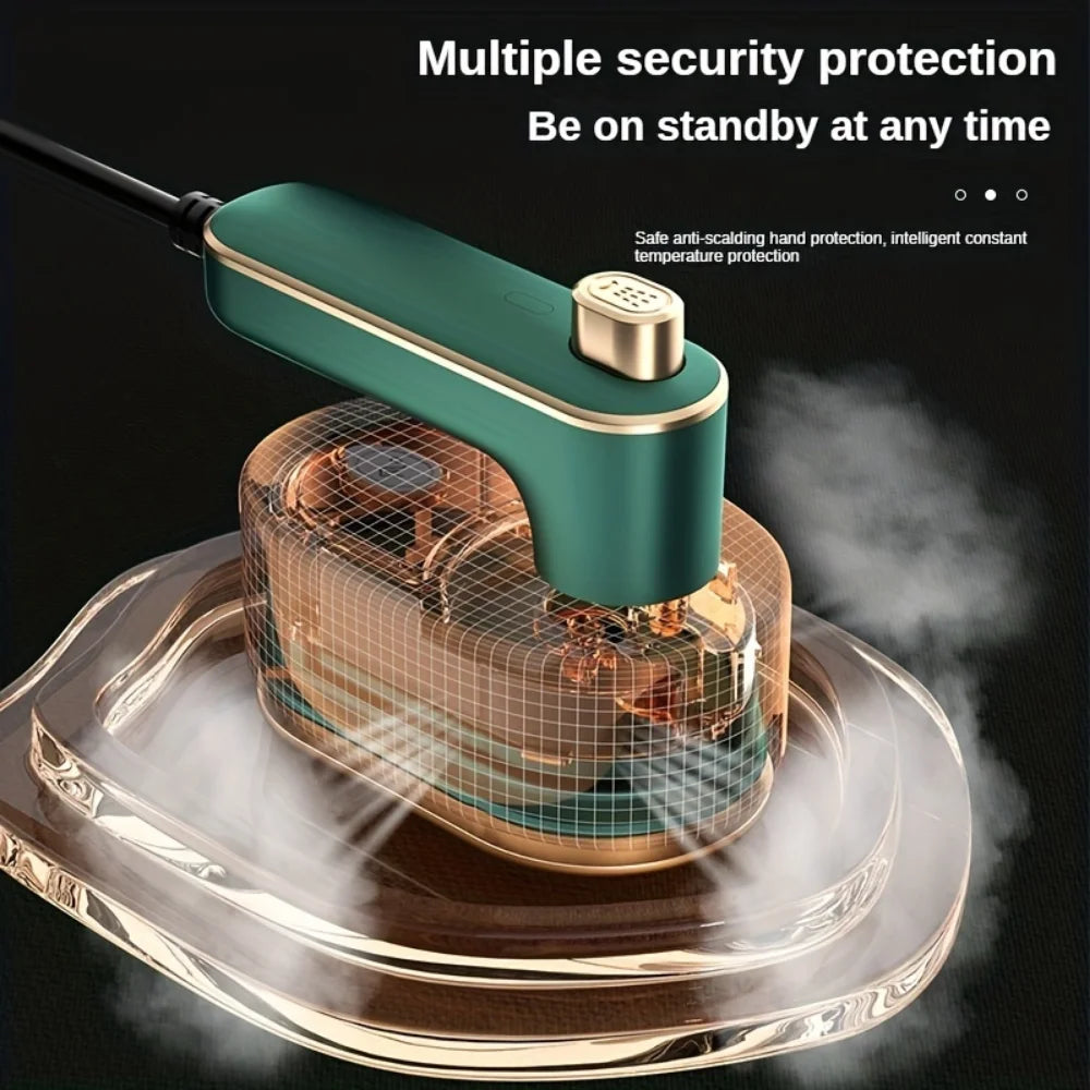 Mini Garment Steamer Steam Iron Handheld Portable Home Travelling for Clothes Ironing Wet Dry Ironing Machine - Stereotech