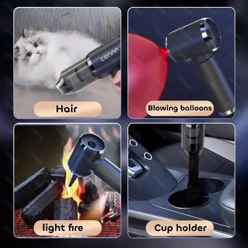 CENRR 210000PA Car Vacuum Cleaner Mini Wireless Handheld Portable Vacuum Cleaner Strong Suction Vacuum Cleaner Cleaning Machine - Stereotech