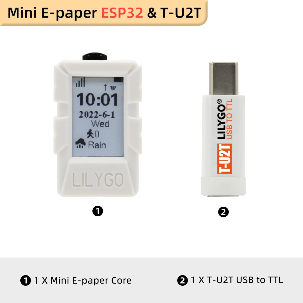 LILYGO® TTGO Mini E-Paper Core ESP32 1.02 Inch Display ESP32 PICO Wireless Wifi BLE Module Development Board TF With ABS Shell