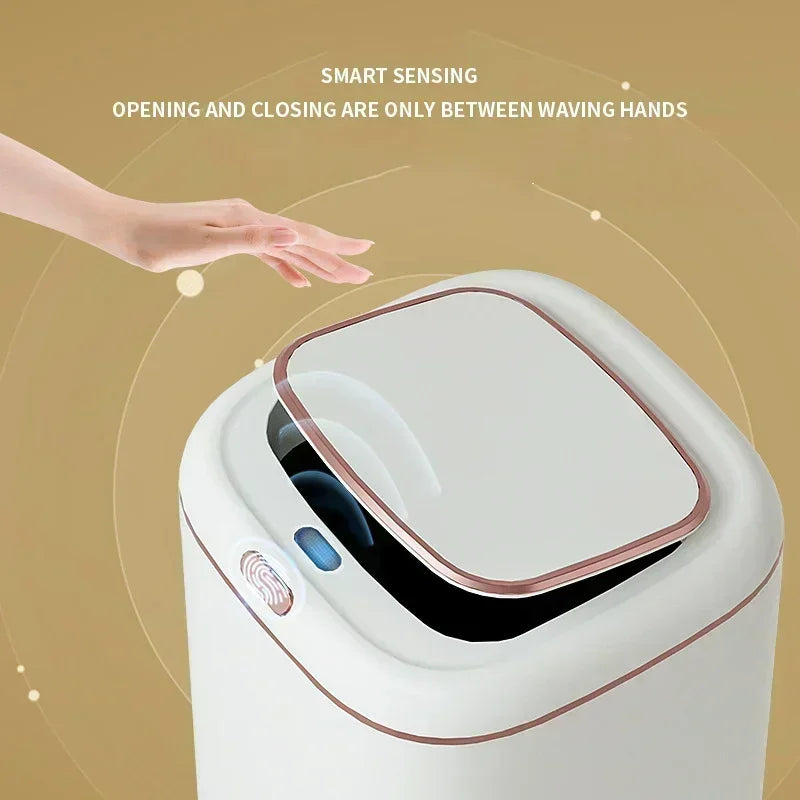 40L Smart Trash Can Large Capacity Automatic Sensor Waste Garbage Bin Kitchen Barthroom Dustbin Electric Touchless Wastebasket