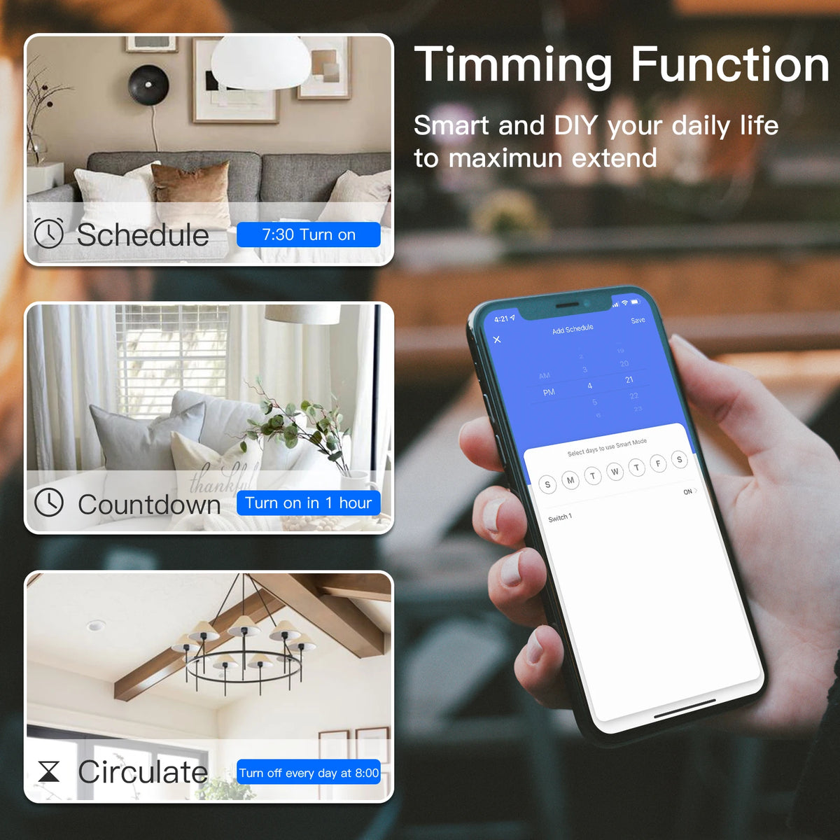 BSEED Smart Zigbee Switches 1/2/3Gang 1Way Intelligent Touch Light Switch Wall Sensor Switches Tuya Smart Life Google Alexa