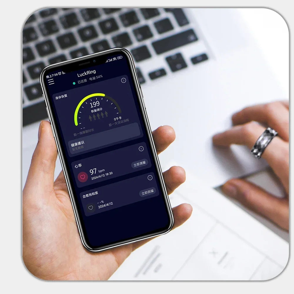 Zordai R12 Smart Ring New Men For XIAOMI Heart Rate Blood Oxygen Health Tracker Ring Exercise Records Calorie Multi Sports Mode