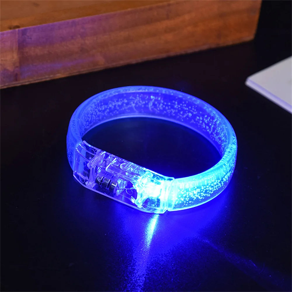Night LED Battery Light-emitting Bracelet Entertainment Cheering Props Running Luminous Bracelet Bar Party Luminous Props