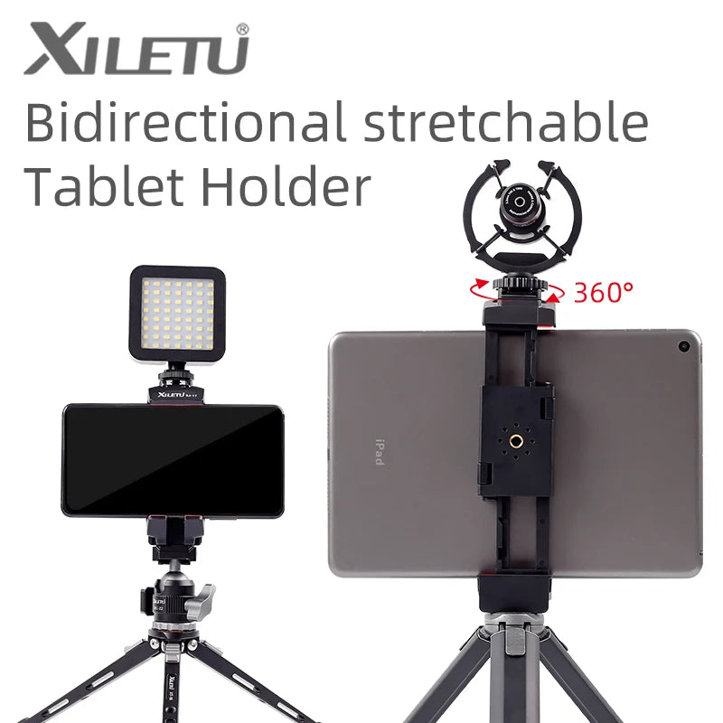 XILETU XJ17 Tablet Mount Holder Adapter for IPad Pro Mini Air 1 2 3 4 Microsoft Surface Live Lecture Tablet Mount Tripod Adapter
