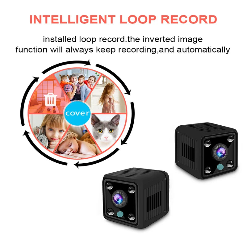 X6 Mini IP Camera Wifi Sports HD 1080P Wireless Security Surveillance Built-in Battery Night Vision Smart Home Micro Cameras