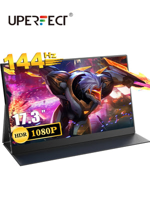 UPERFECT UPlays K8 17.3" PC Monitor 144hz FHD 1080P Gaming Display For PS5 XBOX Steam Decks Switch USB C HDMI Laptop Mac Screen