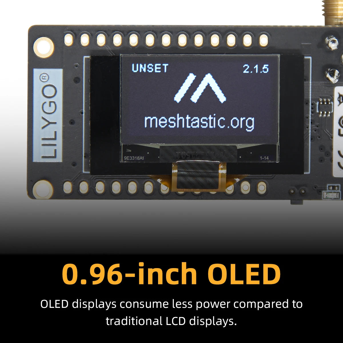LILYGO® TTGO Meshtastic LoRa32 ESP32 LoRa Development Board SX1276 SX1278 Module 433/868/915MHz 0.96 Inch OLED LoRa Low Power