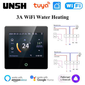 Tuya WiFi Smart Thermostat Temperature Heating Controller Water/Electric/Boiler Heating Led Touch Screen for Google Home/Alexa