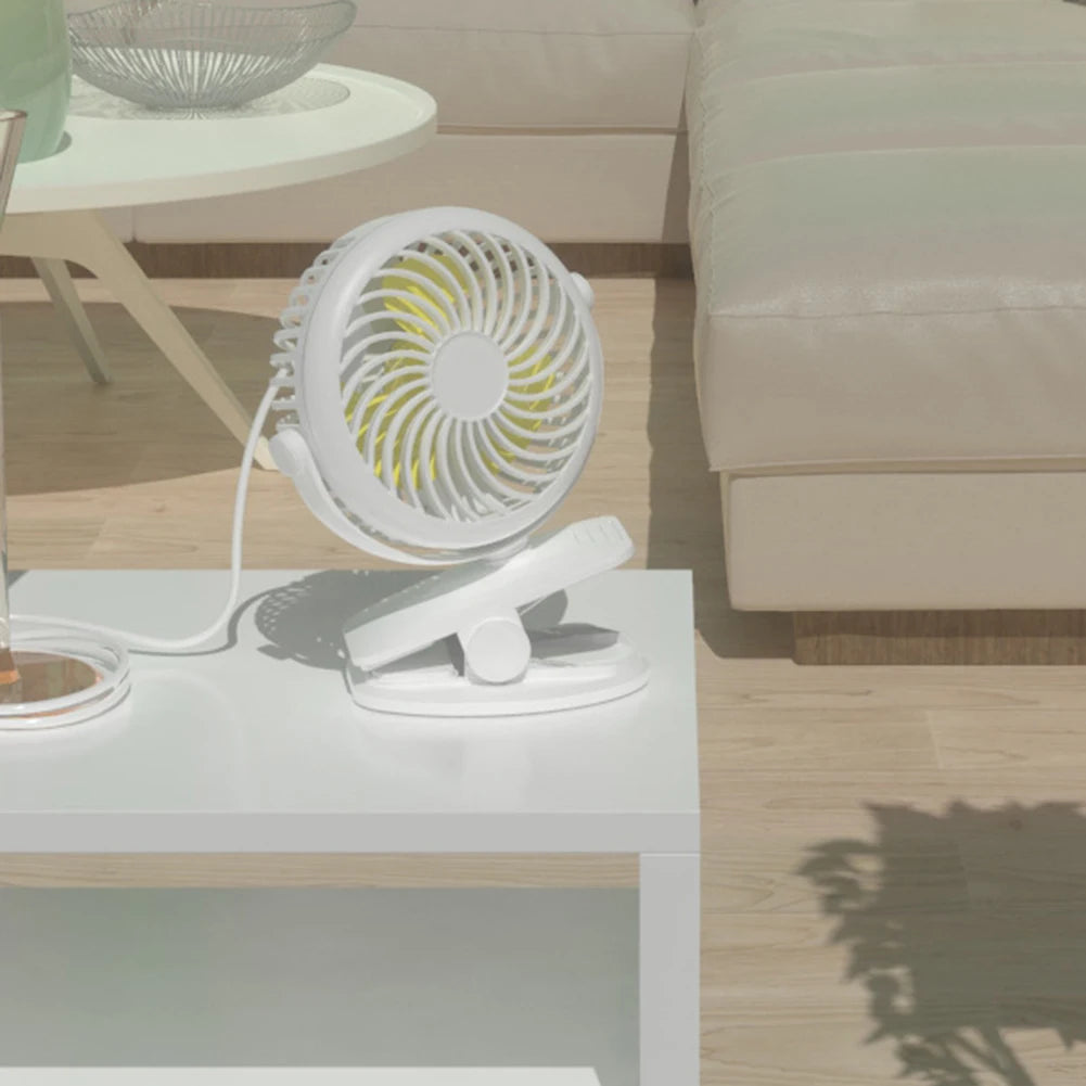 Portable Handheld Spray Fan 3 Speeds USB Rechargeable Cooling  Mini Fan Clip On Desk For Home Office School - Stereotech