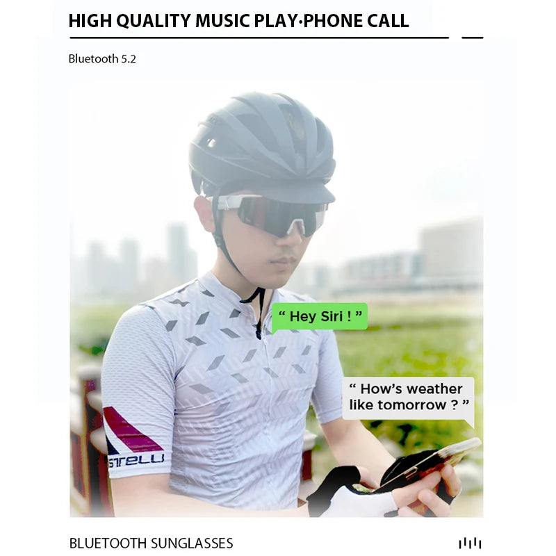 Smart Glasses Bluetooth 5.2 Earphones Sunglassess Wireless Riding Sport Headphone UV400 Polarized Music Calling Eyeglassess