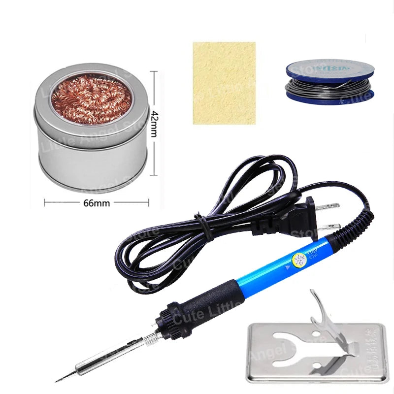 60W Electric Soldering Iron LCD Digital Display Adjustable Temperature Welding Repair Tools 220V / 110V Solder Wire Tips