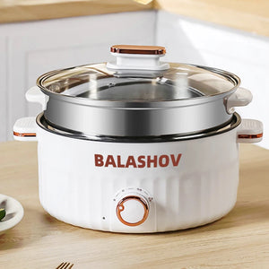 Electric Cooker 3 Files Adjustable Kitchen Appliance Double Layer Home for Hot Pot Cooking Soup Heater Multifunction Cooker EU - Stereotech