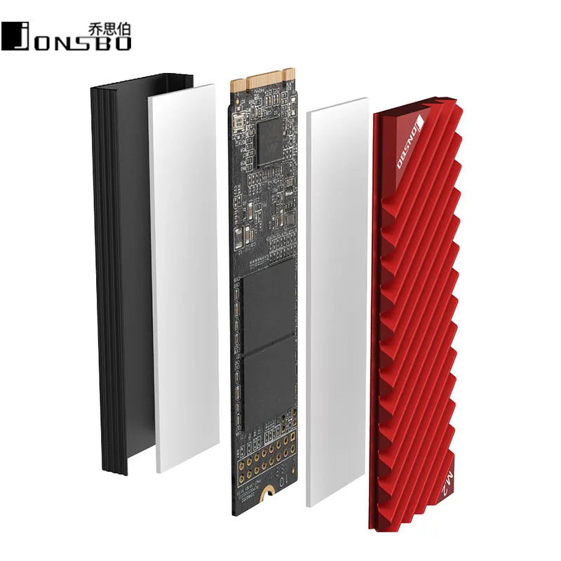 JONSBO M.2 SSD NVMe Heat Sink 2280 Solid State Hard Disk Aluminum Heatsink with Thermal Pad PC Accessories