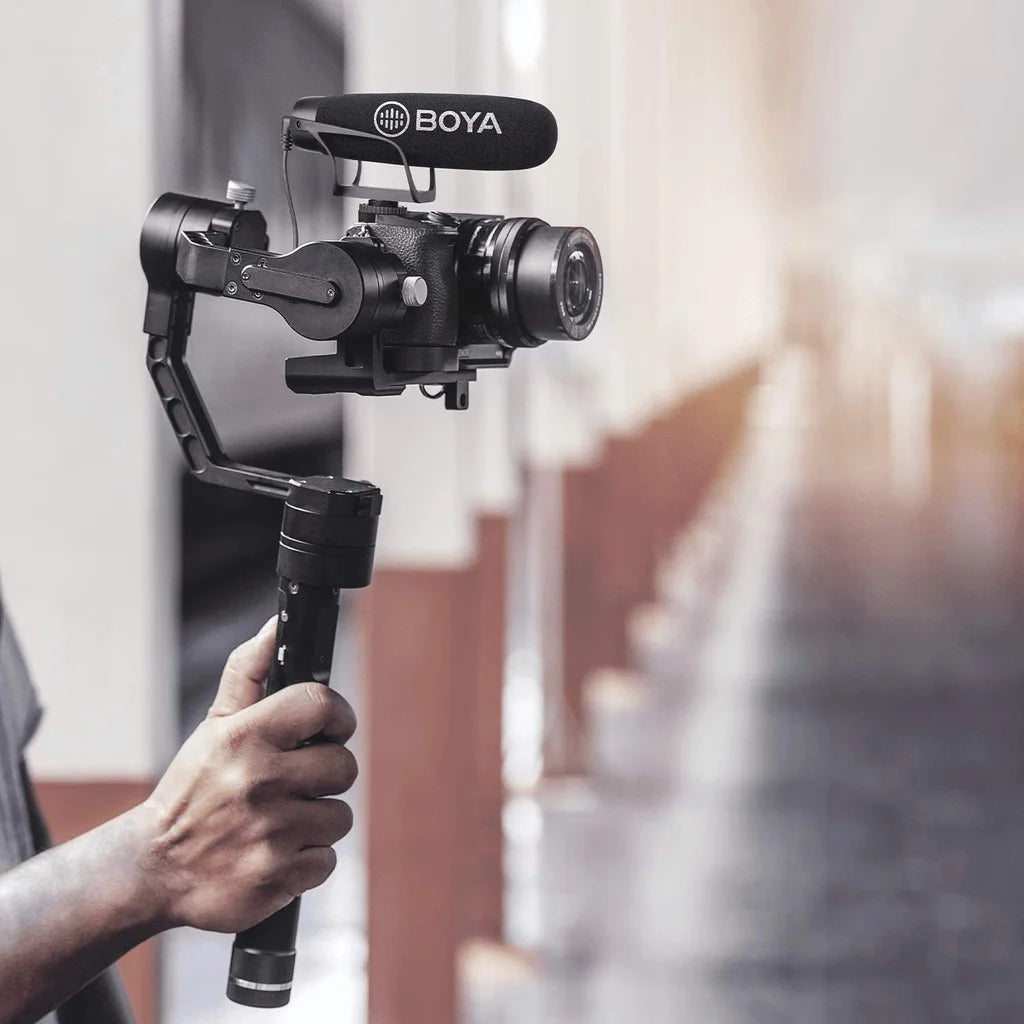 BOYA BY-BM2021 Shotgun-Mic Video Microphone Condenser On-Camera Mic for Smartphone DSLR Camera, Camcorder, Interview Recording