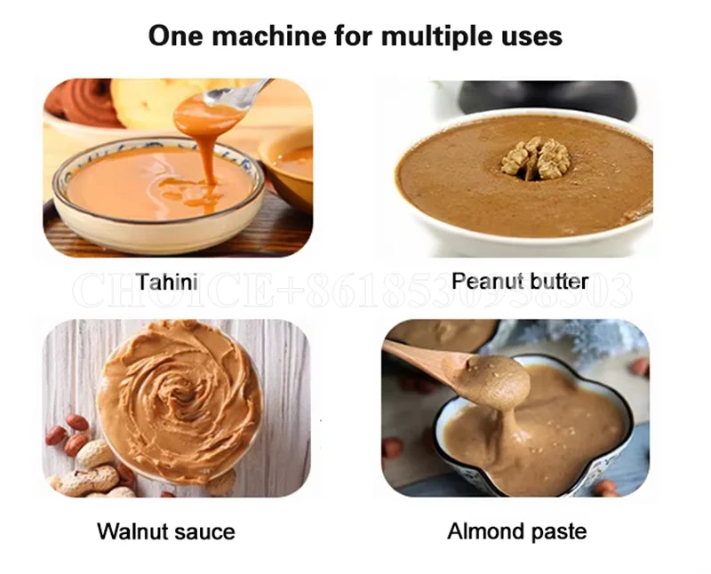 Electric Peanut Butter Maker Sesame Butter Machine Grinder Colloid Mill Almond Butter Machine Stainless Steel Food Processor