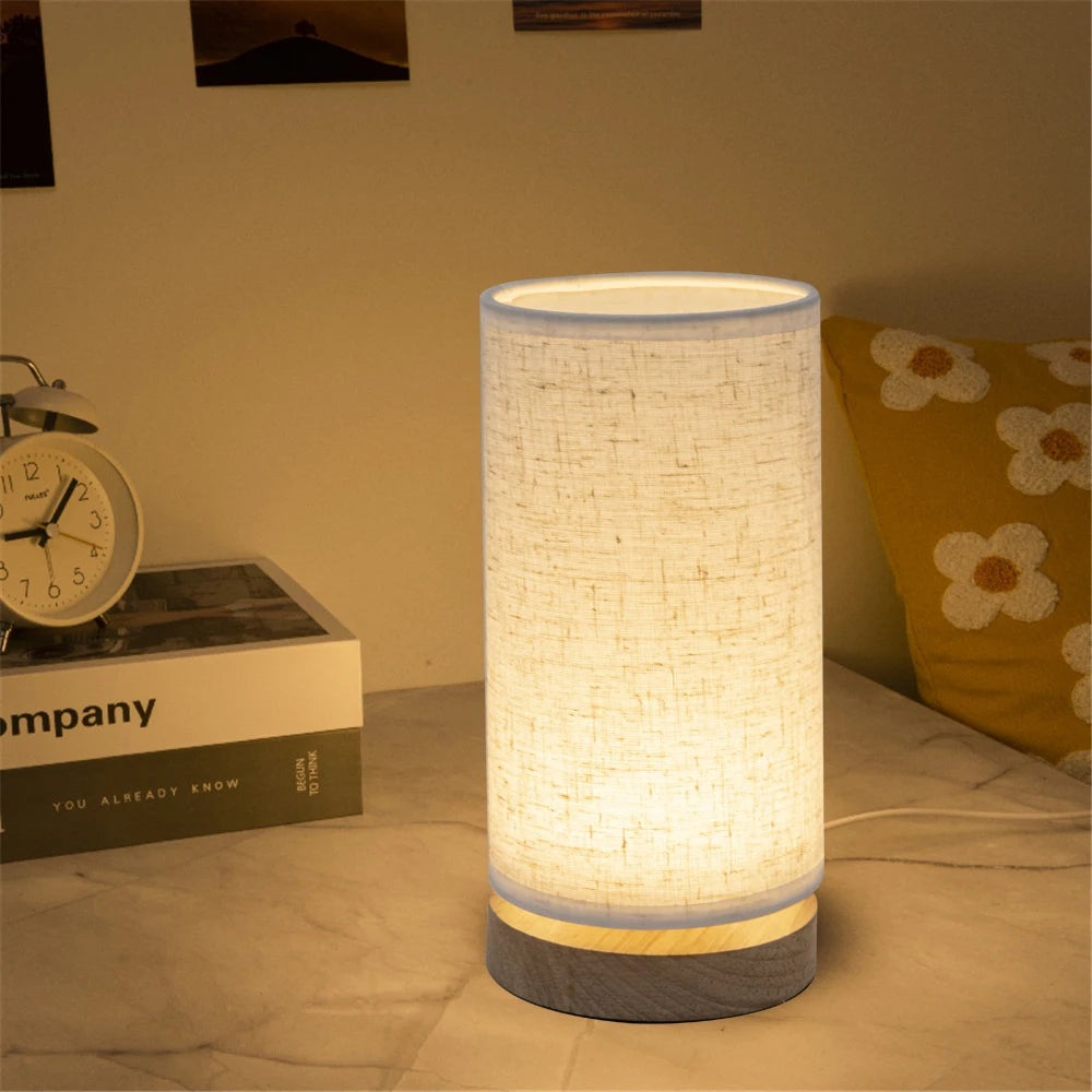 Table Lamp Bedside Lamp Chinese Bedroom Living Room Warm Simple Solid Wood Led Table Lamp