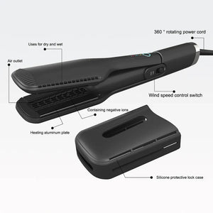 Professional Hair Straightener With Hot Air Ionic Hair Flat Iron 230°C Ceramic Coating Plate Hair Styler