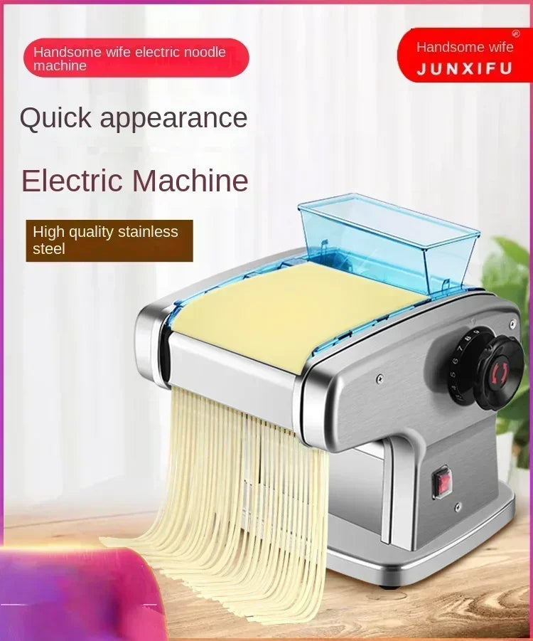 220V electric noodle pressing machine, noodle machine, fully automatic stainless steel multifunctional rolling machine - Stereotech