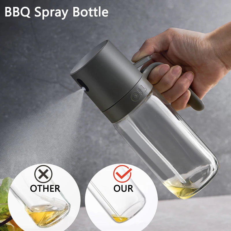 Oil Spray Bottle 250ml High Borosilicate Glass Cooking Oil Dispensers Olive Oil Sprayer Mister for Air Fryer Salad Baking - Stereotech