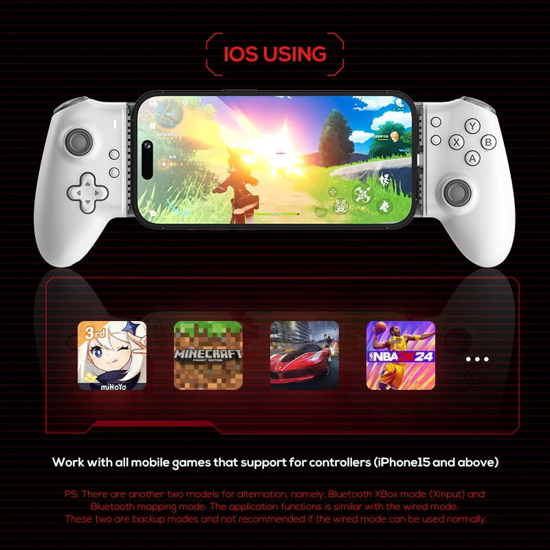 MEMO S3 Type-C Wired &amp; BT Wireless Multi-Mode Mobile Game Pad Controller Joystick for Phone and Tablet Android &amp; iOS